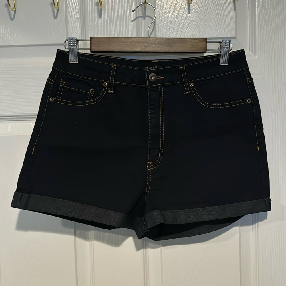 High waisted denim shorts